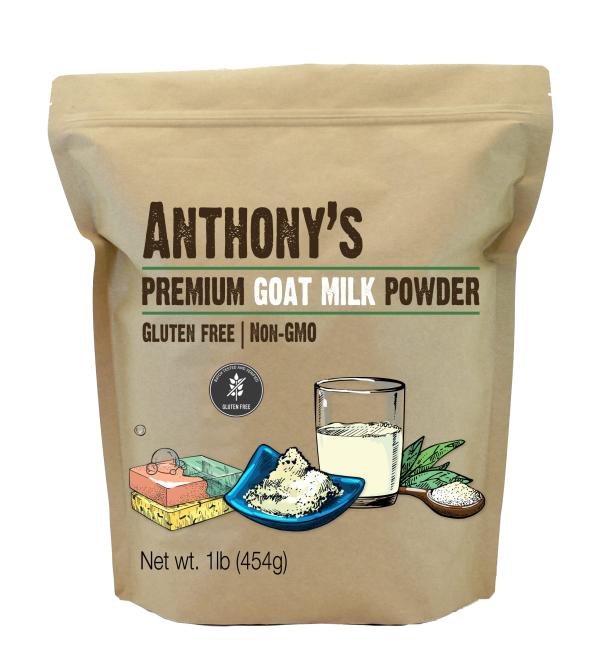 Anthony's Premium Goat Milk Powder 1 lb - Gluten Free, Non GMO, No Additives - Buy Online on GoSupps.com