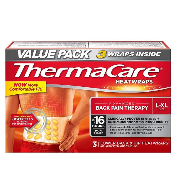 ThermaCare Lower Back & Hip Heat Wraps  Large-XL  9 HeatWraps
