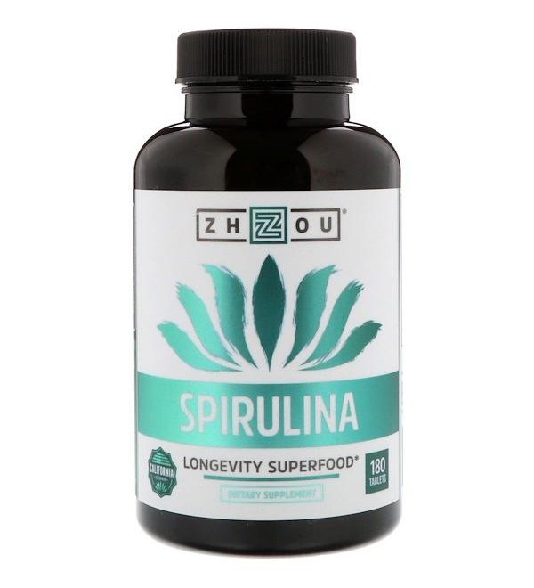Zhou Nutrition Spirulina Longevity Superfood 180 Tablets