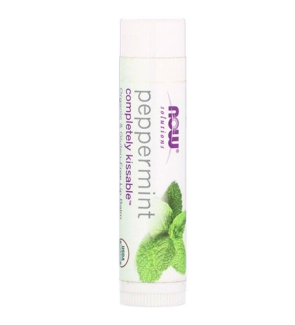 Now Foods Solutions Completely Kissable Lip Balm Peppermint 0.15 oz (4.25 g)