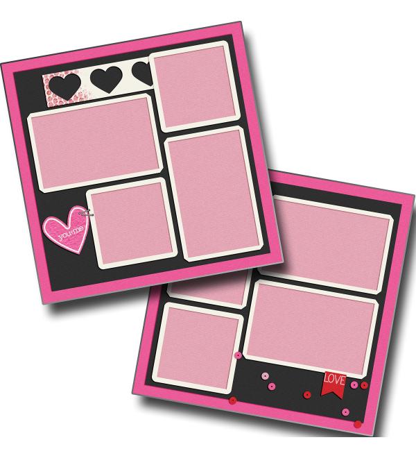 You + Me - Premade Scrapbook Pages - EZ Layout 5238