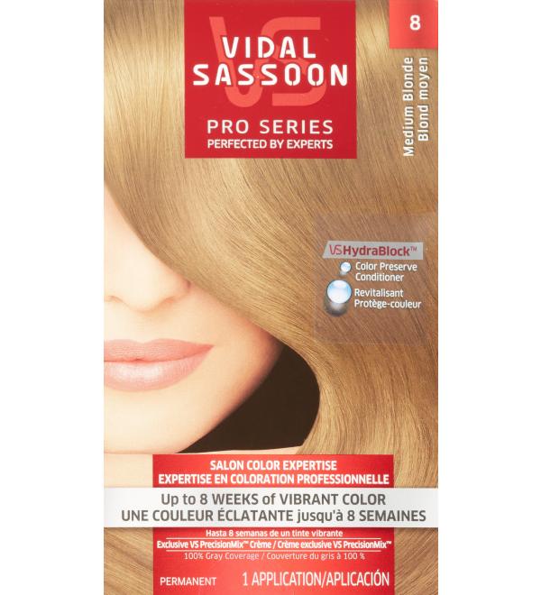 Vidal Sassoon Hair Color 8 Medium Blonde - Buy Online on GoSupps.com