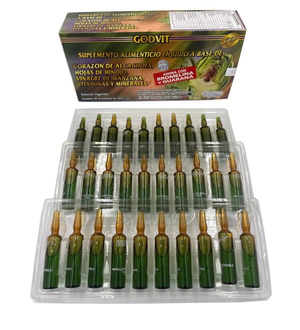 1 BOX ALCACHOFIVIDA with 30 PLASTIC AMPOULES - 1 CAJA ALCACHOFIVIDA con 30 AMPOLLETAS PLASTICAS  NEW ITEM!!!