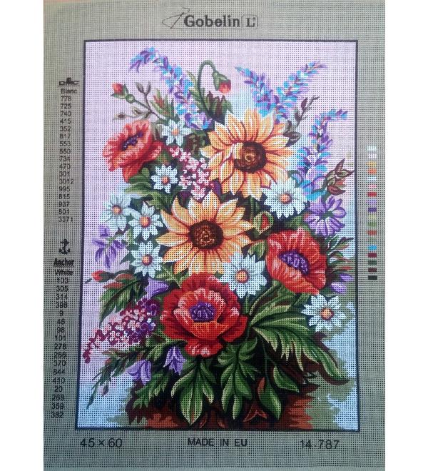 Gobelins L Assorted Flowers in Vase Needlepoint Canvas - Exquisite Floral Design - Buy Online on GoSupps.com