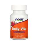 Now Foods Daily Vits Multi Vitamin & Mineral with Lutein & Lycopene - 100 Tablets | Daily Health Boost - Buy Online on GoSupps.com