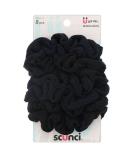 Scunci Mixed Knits Ponytail Holders - Black, 8 Pack | Trendy & Durable Hair Ties - Buy Online on GoSupps.com