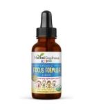 Kids Focus Formula Liquid Extract - Organic Ashwagandha & Moringa Supplement for Brain Support - Vegan 1oz Bottle - Herbal Goodness - Buy Online on GoSupps.com