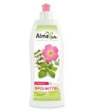 AlmaWin Eco Dishwashing Liquid Wild Rose & Lemon Balm 500ml - Vegan Concentrate for Sparkling Clean Dishes - Shop Internationally - Buy Online on GoSupps.com