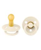 BIBS Natural Rubber Pacifiers | Set of 2 BPA-Free Soothers | Made in Denmark | Ivory | Size 6-18 Months - Buy Online on GoSupps.com