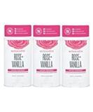 Certified Vegan & Cruelty-Free Rose-Vanilla Natural Deodorant - Aluminum-Free & No Artificial Fragrance (3 Pack) - Buy Online on GoSupps.com
