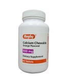 RUGBY LABORATORIES Calcium with Vitamin D Chewable Tablets - Orange Flavored - 60 Count Bottle | Supplement - Buy Online on GoSupps.com