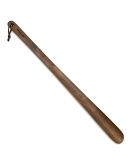 Brosisincorp Wooden Shoe Horn Long Handle For Seniors 23.6" Easy Wear Helper Shoehorns Women Kids Baby Elderly Hanging Rings Black Walnut - Buy Online on GoSupps.com