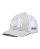 Columbia PFG Fish Flag Mesh Snap Back in High Cool Grey/White - One Size - Buy Online on GoSupps.com