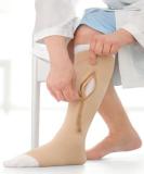 UlcerCare Zippered Unisex Open Toe Knee High Support Socks - Best Comfort & Relief for Varicose Veins & Edema - International Shipping Available - Buy Online on GoSupps.com