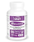 Supersmart Relora 750mg - Stress & Emotional Relief with Phellodendron Amurense & Magnolia Officinalis - 90 Veg Caps | Non-GMO & Gluten Free - Buy Online on GoSupps.com