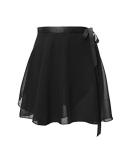 Daydance Black Girls Women Ballet Wrap Skirts Sheer Chiffon Dance Over Scarf for Leotards Black X-Large - Buy Online on GoSupps.com