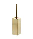 mDesign Citi Collection Toilet Bowl Brush and Holder - Modern Steel Design for Bathroom Storage and Organization - Compact and Sturdy, Soft Brass Finish - Buy Online on GoSupps.com