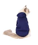 Losuya Dog Hoodies Clothes Pet Cat Cotton Warm Hoodies Coat Sweater for Small Dogs Cats (Navy XS) Navy XS - Buy Online on GoSupps.com