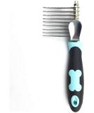 Anigood Professional Comb Dematting Rake Pet Shedding Tool Dog Cat Hair Grooming Brush (Blue) - Buy Online on GoSupps.com