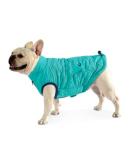 Docio Dog Winter Coat - Cotton Padded Jacket for Small Dogs - Turquoise Vest with Crawl Bag (1-Pack) - Buy Online on GoSupps.com