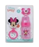 Cudlie Disney Baby Girl Minnie Mouse Bottle, Rattle & Pacifier Set - Adorable Essentials for Your Little One - Buy Online on GoSupps.com