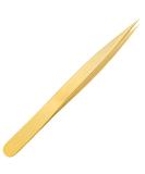 May Gold Plated Eyelash Tweezers - Fine Straight Tip Stainless Steel | Perfect for Eyelash Extensions - International Shipping Available - Buy Online on GoSupps.com