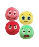 Tongktai Plush Dog Toys - 4-Pack Squeaking Interactive Plush Balls for Puppies & Small Pets | Soft Retrieval Play Toys in Pink Red Yellow & Green - Buy Online on GoSupps.com