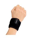 Zamst Wrist Band - Dual Strap Sports Wrist Brace for Pain Relief & Support | Tennis Baseball Lacrosse Football Pickleball - Black Medium - Buy Online on GoSupps.com