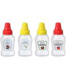 4Pcs Mini bottles mini ketchup bottle maggi bottle spice bottles sauce bottle mini salt shaker for on the go for hot sauce barbecue sauce olive oil ketchup mayonnaise Sauces and Marinades - Buy Online on GoSupps.com