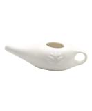 250ml Leakproof Ceramic Neti Pot for Nasal Rinsing | Ideal Nose Cleaning Solution for Men & Women - White - Buy Online on GoSupps.com