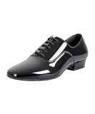 Linodes Men's 1 Leather Sole Latin Dance Shoes - Size 9, Black Patent - Buy Online on GoSupps.com
