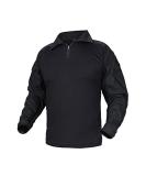 IDOGEAR Men G3 Combat Shirt with Elbow Pads - Black Large | Tactical Military Airsoft Clothing - Buy Online on GoSupps.com