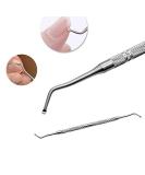 Stainless Steel Double Head Nail Groove Scoop - Nail Cuticle Pedicure Tool - Buy Online on GoSupps.com