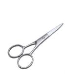 Silver Nose Hair Scissors - Stainless Steel Precision Trimmers for Men | Facial & Eyebrow Grooming - Buy Online on GoSupps.com