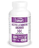 Supersmart Acetyl L Carnitine Arginate 1000mg - Brain Supplement - 120 Vegetarian Capsules - Buy Online on GoSupps.com