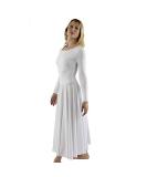 Danzcue Womens Praise Loose Fit Full Length Long Sleeve Dance Dress Large White - Buy Online on GoSupps.com