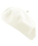 Women's White French Beret Hat - Classic Solid Wool Artist Cap - Buy Online on GoSupps.com