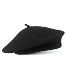 CHAPEAU TRIBE Classic Stretchable Wool French Beret Black - Buy Online on GoSupps.com