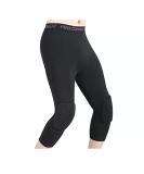 Black Large Basketball Pants with Knee Pads - 3/4 Compression Leggings Capri Tights - Buy Online on GoSupps.com