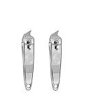 VNDEFUL 2PCS Stainless Steel Nail Clippers Set - Slanted Edge Manicure Pedicure Trimmer, Silver - Buy Online on GoSupps.com