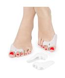 Gel Toe Separators Non-Slip | Bunion Corrector for Foot Pain Relief | Silicone Toe Spacers for Men & Women | Hammer Toe Straightener | Wear in Shoes - Buy Online on GoSupps.com