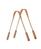 White Leaf 100% Pure Copper Tongue Scraper Pack of 2 for Adults - Natural Cleaner with Firm Grip & Travel Case - Dental Health and Fresh Breath - Buy Online on GoSupps.com
