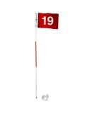 Tour Gear Portable Golf Flag with Cup  6-Foot Height Flagstick  Create Your Own 19th Hole Backyard Golf Practice Hole  White/Red - Buy Online on GoSupps.com