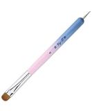 Ivy-L Premium 2 Way French Gel Acrylic Nail Art Kolinsky Brush with Dotting Tool - Size 16 Pink Blue Wood Handle - Buy Online on GoSupps.com
