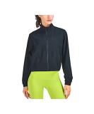 altiland Women's Athletic Running Yoga Gym Track Zip Up Cropped Jackets UPF 50+ Sun Protection Long Sleeve Workout Shirts Black Medium - Buy Online on GoSupps.com