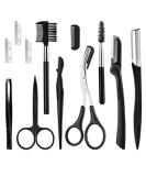 Jiamian 12-Part Eyebrow Trim Set Professional Eyebrow Care Tools with Scissors Tweezers & Brushes for Perfectly Shaped Eyebrows - International Shipping Available - Buy Online on GoSupps.com