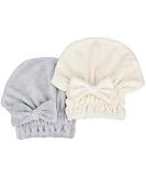 Mayow Microfiber Hair Dry Cap - Ultra Absorbent Hair Dryer Hat for Women & Girls - Quick-Drying Gray & White Turban - Buy Online on GoSupps.com