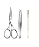 Nose Hair Scissors Set - Round Head Facial & Eyebrow Trimming Scissors (3 Pack) - Safe & Precise Grooming  - Buy Online on GoSupps.com