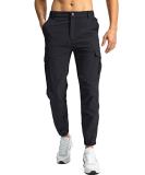 Pinkbomb Men's Hiking Cargo Pants with 7 Pockets Slim Fit Stretch Joggers Golf Cargo Work Pants for Men Black Medium - Buy Online on GoSupps.com