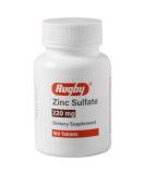 Rugby Zinc Sulfate 220mg Tablets Supplement 100 Count Bottle - Buy Online on GoSupps.com
